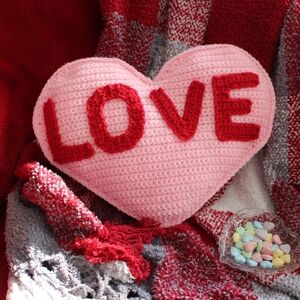 Handmade Candy Heart Pillow 🩷